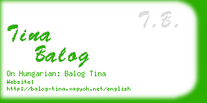 tina balog business card